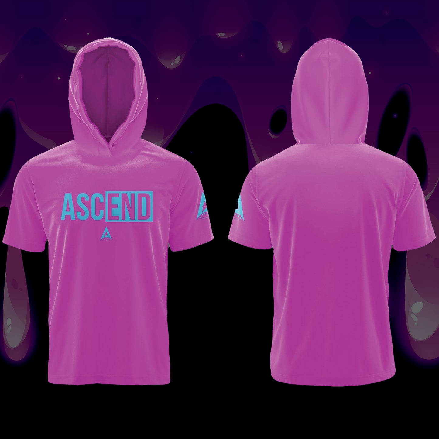 " Cotton Candy pink" Hooded T-shirt